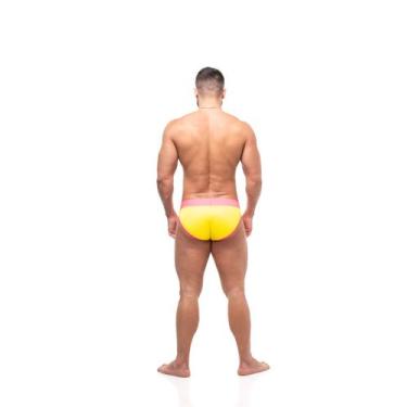 Imagem de Cueca sexy undies 5cm amarelo e rosa - Men From Rio, PP