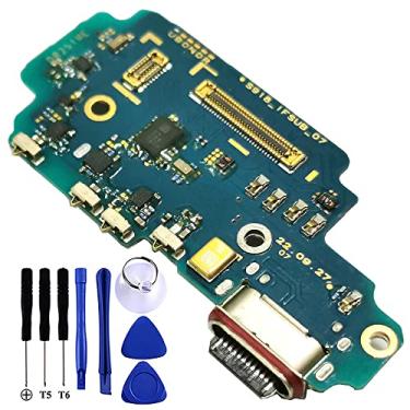 Imagem de Galaxy S23 Ultra USB Porta de carregamento Flex Cabo de substituição SM-S918U Tipo C Dock Board Conector de cabo flexível para Samsung S23 Ultra S918U1 Peça de reparo de porta com ferramentas