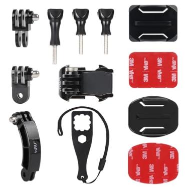 Imagem de HSU Conjunto de extensão giratória universal para GoPro AKASO Campark Osmo Action, braço de extensão GoPro com clipe de fivela de liberação rápida, base básica, suporte adesivo e parafuso de polegar