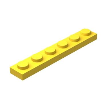 Imagem de Classic Yellow Plates Bulk, 100 Piece Flat Building Plates, Compatible with Lego Parts: 1x6 Yellow