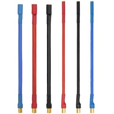 Imagem de Vgoohobby 6.5mm Bullet Banana Male to 4.0mm 6.5mm Female Banana Bullet w/ 15CM Extension Cable for RC Car Boat Brushless Motor ESC (6Pcs/Set)