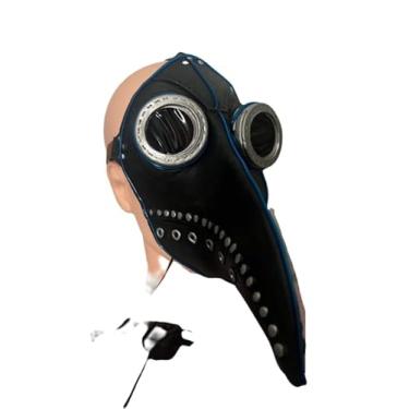 Imagem de LED EL Wire Light Up Plague Doctor Mask! (Blue)