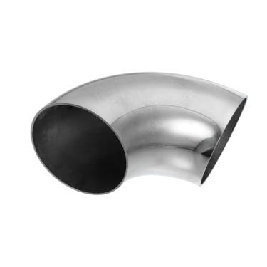 Imagem de Hihaha 1 peça OD 7.6 cm 90 graus mandril curva cotovelo SS304 tubo de curva de aço inoxidável tubo de cotovelo de escape para carro sistema de escape modificado tubulação 7.6 cm tom prateado material