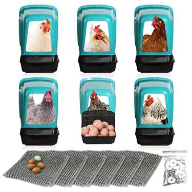 Imagem de HOWUXZO Caixas De Nidificação De Frango, Caixas De Nidificação Com Poleiro, Caixas De Nidificação Para Galinhas, Galinheiro, Caixa Grande