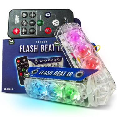 Imagem de Kit Strobo Flash Beat Ir Zendel Controle Som Automotivo Rgb - Original