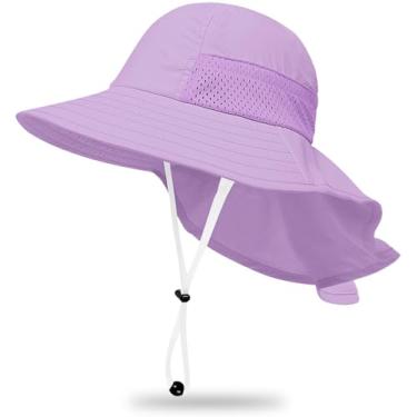 Imagem de Pacote com 2 chapéus de sol infantis para bebês de verão FPS 50+ para meninos e meninas...
