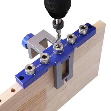 Imagem de Kit de Gabarito de Cavilha 3 Em 1 Com Almofada Protetora de Borracha, Localizador de Punção de Modelo de Perfuração Redonda de Liga de Alumínio, Posicionamento Sem Esforço para