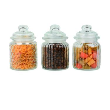 Imagem de Conjunto 3 Potes Vidro Hermético 300ml Class Home