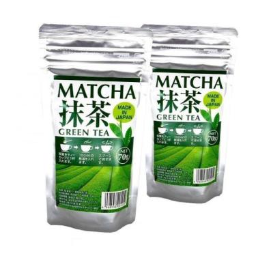 Imagem de Chá Verde Em Pó Japonês Matcha 70g (Kit com 2) - Kawahara