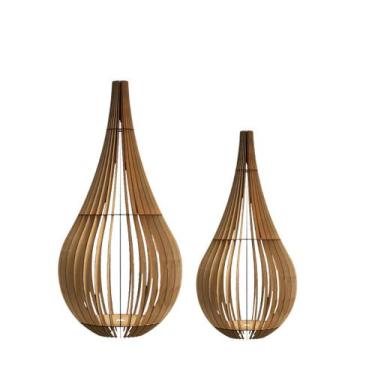 Imagem de Luminária de Chão CAPADÓCIA MDF Luminária - CORALISA, MDF CRU, Kit com