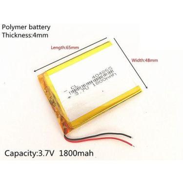 Imagem de 1 Peça 404865 2 Fios  3,7v Com 2 1800mah 4mm X 48mm X 65mm - - KMIG