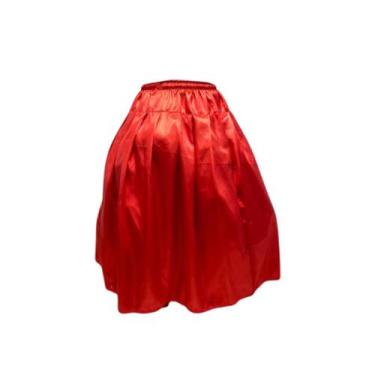 Imagem de Saia Umbanda Candomblé Feminina Cetim Vermelha Saia de Ração Saia  Ter