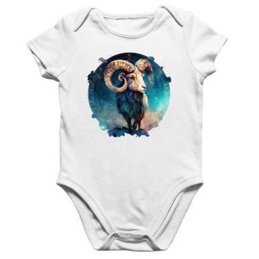 Imagem de Body Bebê Algodão Áries Sígno - Foca na Moda, Branco, M