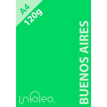Imagem de Papel A4 120g A4 Buenos Aires (Verde Claro) Color Plus - 10 unidades