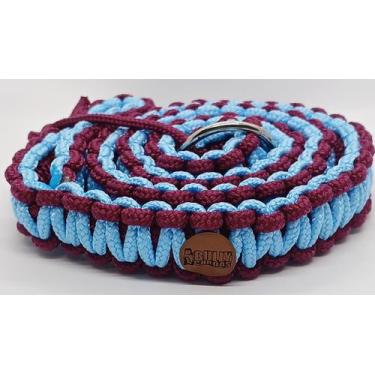 Imagem de Guia Artesanal para Cachorro de Grande Porte - Bully Cordas, Azul Clar