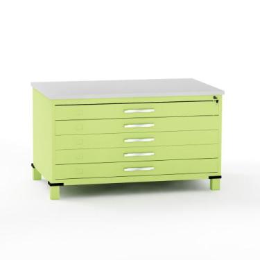 Imagem de Mapoteca em Aco 05 Gavetas Pandin Verde Miró