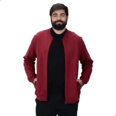 Imagem de Jaqueta Masculina Com Ziper Malwee 6666, Bordô, GG