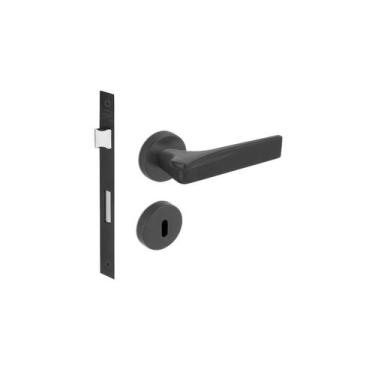 Imagem de Fechadura porta interna pici imab preta preto quarto sala pp chave gra