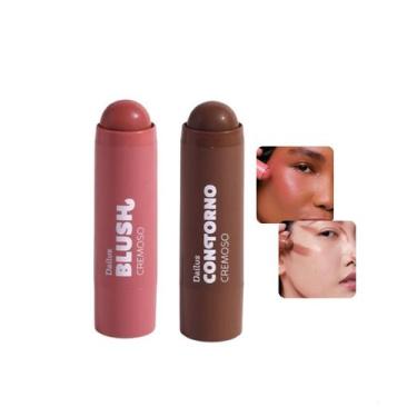 Imagem de Kit Blush e Contorno Dailus Cremoso Em Stick 2 Cores *Você Escolhe*