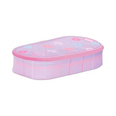 Imagem de Estojo Mini Box Organizador Académie Tilibra Floral Rosa Material Esco