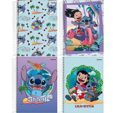 Imagem de Caderno Espiral Capa Dura 12x1- 192 Folhas - Lilo & Stitch - Starschool