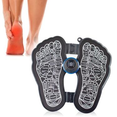 Imagem de Massageador Para Pés Elétrico EMS Estimulação Muscular Acupuntura Dobr