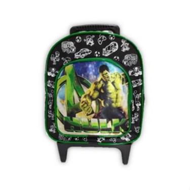 Imagem de Mochila Infantil Rodinha Escolar Personagem Menino - sem marca, Verde