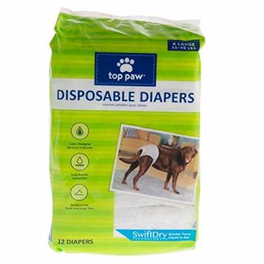 Imagem de *Fraldas descartáveis para cães da Top Paw – Pacote com 12, X Large