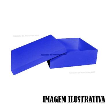 Imagem de Kit 20 Caixa Quadrada Tampa Sapato 20x20x5 Mdf Madeira Pintado - ATACA