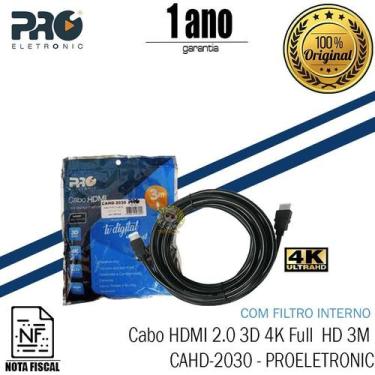 Imagem de Cabo HDMI 2.0 3D 4K Full  HD 10M  CAHD 2010 Proeletronic
