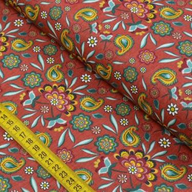Imagem de Tecido Estampado para Patchwork - Caleidoscópio: Tomate Pequeno (0,50x