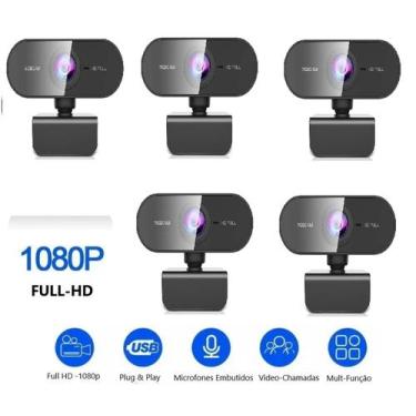 Imagem de kit 5 Webcam Full Hd 1080p Usb Câmera Stream Live Alta Resolução Ataca
