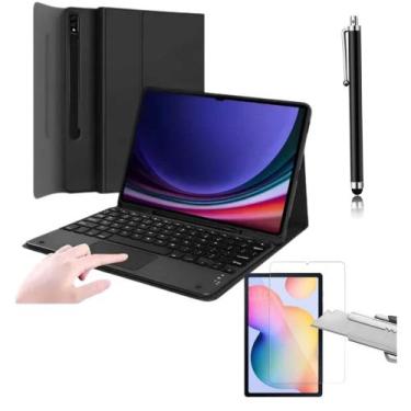 Imagem de Kit Pelicula Capa Com Teclado Touchpad Para Tab Galaxy S9+ /s9 Fe + 12