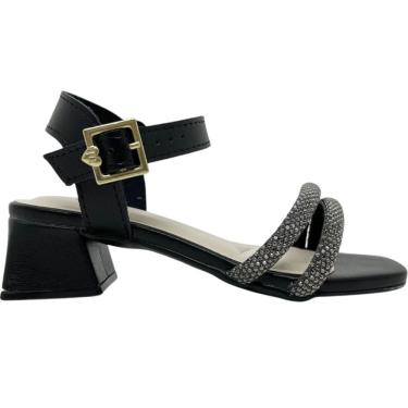 Imagem de Sandália Infantil Menina Casual Social Dia a Dia Passeio Tiras com Strass Salto Baixo Conforto Molekinha 2347.107