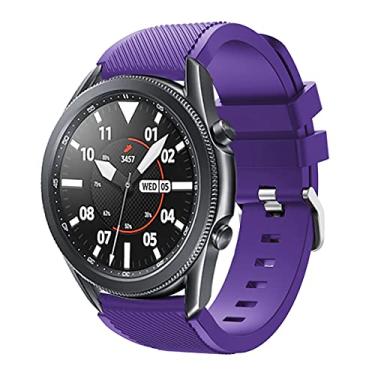 Imagem de Pulseiras de silicone para Samsung Gear S3 Frontier/clássico, pulseira de silicone esportiva de substituição para Samsung Gear S3 Frontier/S3 Classic (roxa)