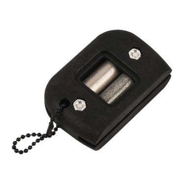 Imagem de Deevoka Afiador de patins de gelo Grindstone profissional portátil hastes duplas patins de gelo lâmina apontador para patins de hóquei no gelo (preto)