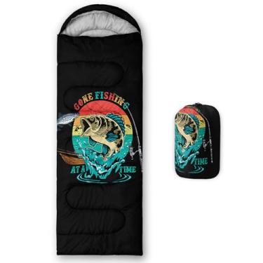 Imagem de Sacos de dormir para adultos e crianças, impressão 3D, saco de dormir para meninas e meninos, leve, impermeável, frio/quente, 3 estações, viagens ao ar livre com bolsas de compressão