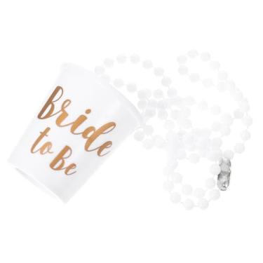 Imagem de Corrente de festa de despedida de solteiro de plástico para de vinho para noivas, corrente de festa, de vinho, despedida de solteira e noiva com de shot para decoração (branco)