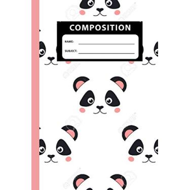 Imagem de Composition Notebook: Pretty Panda Cartoon Print College Ruled Notebook for School, University and College. Nifty Lined Journal for Students, Kids and Teens for Writing & Notes