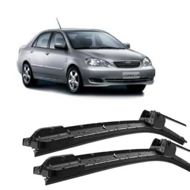 Imagem de Par Palheta Limpador ParaBrisa em Silicone Compatível com Corolla 2002 2003 2004 05 2006 2007 2008 Tipo Gancho