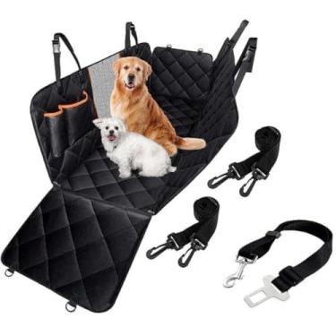Imagem de Capa Protetora Pet Para Carro Impermeável, Antiderrapante, Capa de Banco Traseiro de Carro para Cachorro e Gato Premium