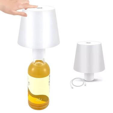 Imagem de Luminari Mesa Abajur Garrafa Led Recarregavel Iluminaçao Decoraçao Mesinha Escrivaninha