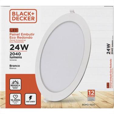 Imagem de Luminaria Led Embutir Redonda 24W 6500K 29Cm B_D Eco - BLACK & DECKER