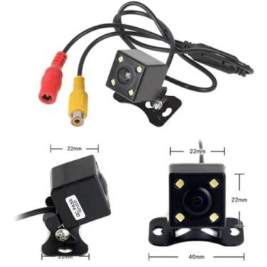 Imagem de Câmera 180 graus veicular ré alta resolução HD 1080p ótima resolução 2