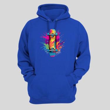 Imagem de Moletom Infantil Blusa Canguru Skate Blusão Com Capuz Meninos Infanto 