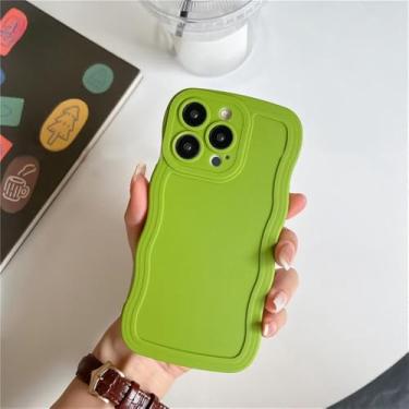 Imagem de Capa de telefone onda encaracolada de cor sólida para OnePlus 11R Nord N300 9RT 9 Pro 1 ACE 2 5G Capa traseira de silicone TPU ultrafina e macia, verde, para Nord N300 5G