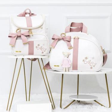 Imagem de Kit Bolsa Maternidade Tema Arco Florido 2 Peças Personalizado - Eduard
