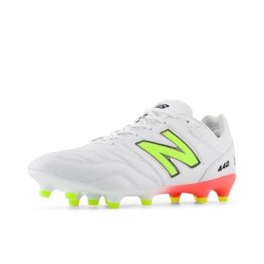 Imagem de New Balance Tênis de futebol masculino 442 Pro Fg V2, Branco/vermelho energético/Hi-Lite, 44