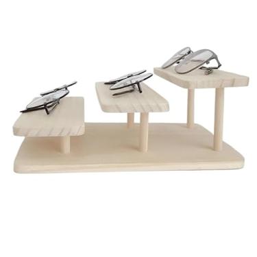 Imagem de Suporte de exibição de óculos opções de 2 a 5 camadas óculos de sol de madeira suporte montável de alto nível expositor de óculos suporte de joalharia expositor de óculos exclusivo caixa de exibição d