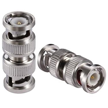 Imagem de POBADY 2PCS BNC Adaptadores BNC Macho para BNC Macho para Antena CB Antena BNC Antena CB Antena CB Antena 4G Antena Rádio Amador Vídeo HD HDTV
